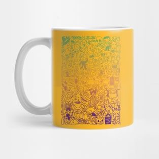 Halloween Doodle (linear gradient) Mug